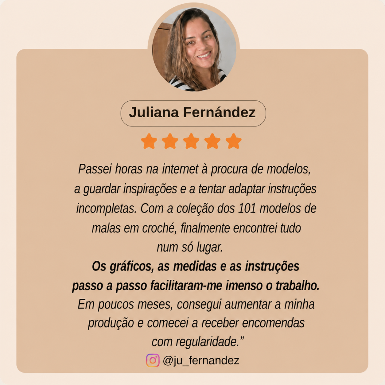 Testemunho de cliente Juliana Fernández